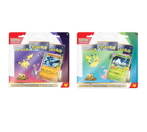 BLISTER 3 SOBRES TECH STICKER 30TH CELEBRACIONES POKEMON (ESPAÑOL)